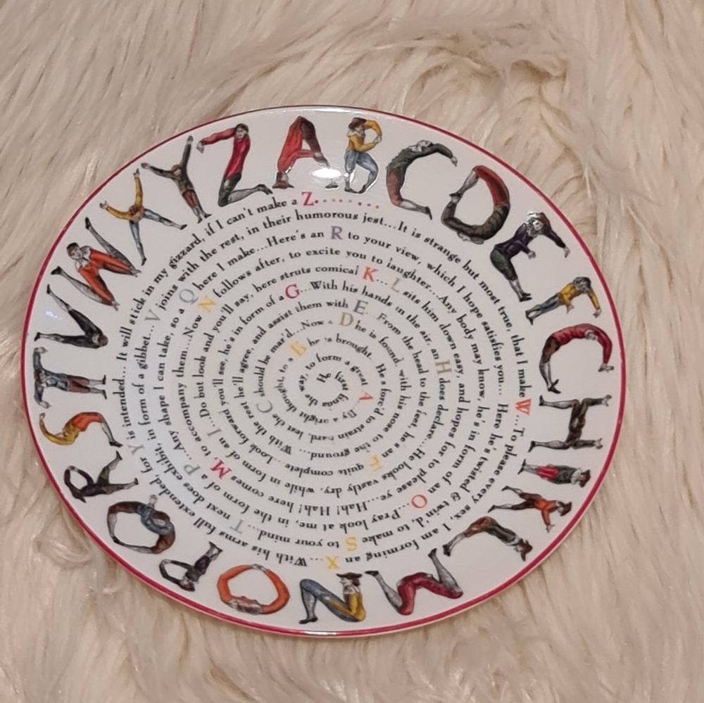 1995 Williamsburg Hotch Potch Alphabet Plate